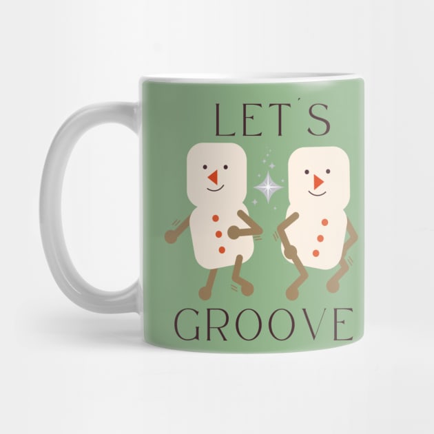 Groovy Christmas Marshmallow Snowman (Green Version) by aaalou